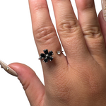 Sterling Silver Adjustable Gemstone Ring - Over 90 Options - Natural Crystal Ring
