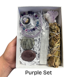 8pc Colored Crystal Set - Choose your color - Holiday Crystal Bundle - Crystal Gift Bundle
