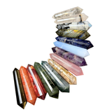 Natural Gemstone Vogel - Double Terminated Crystal Point - Faceted Gemstone Point