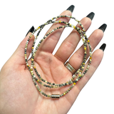 28" Long Faceted Gemstone Necklace - Dainty and Long Crystal Necklace - Magnetic Clasp Necklace