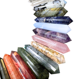 Natural Gemstone Vogel - Double Terminated Crystal Point - Faceted Gemstone Point