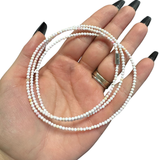 28" Long Faceted Gemstone Necklace - Dainty and Long Crystal Necklace - Magnetic Clasp Necklace