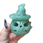 Halloween Gemstone Carving - Large, Medium, Small Crystal Halloween Carving - Spooky Crystal Carving #1
