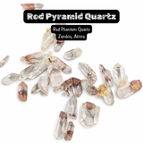 TWO Red Pyramid Quartz - Hematite Included Quartz - Hematite Phantom Quartz
