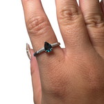 Sterling Silver Adjustable Gemstone Ring - Over 90 Options - Natural Crystal Ring