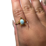 Sterling Silver Adjustable Gemstone Ring - Over 90 Options - Natural Crystal Ring