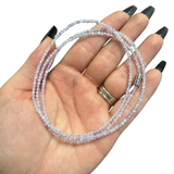 28" Long Faceted Gemstone Necklace - Dainty and Long Crystal Necklace - Magnetic Clasp Necklace