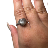 Sterling Silver Adjustable Gemstone Ring - Over 90 Options - Natural Crystal Ring