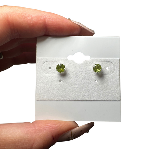 Sterling Silver Gemstone Studs - Crystal Earrings - Natural Gemstone Silver Studs