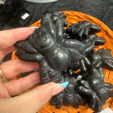 Obsidian Tarantula Carving, Obsidian Spider, Tarantula Gemstone Carving