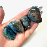 XL Chrysocolla Tumbled Stone, Chrysocolla with Quartz, Chrysocolla and Shattuckite, XL Chrysocolla, T-15-1