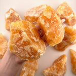 Orange Calcite Chunk, 3" Orange Calcite Chunk, Raw Orange Calcite, Rough Orange Calcite