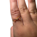 Sterling Silver Adjustable Gemstone Ring - Over 90 Options - Natural Crystal Ring