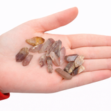 THREE Lithium Quartz Points - Brazil - Natural Pink Lithium Quartz