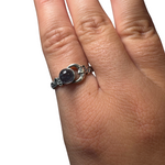 Sterling Silver Adjustable Gemstone Ring - Over 90 Options - Natural Crystal Ring