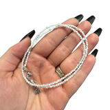 2mm Super Dainty Gemstone Faceted Necklace - 16-18" Faceted Crystal Necklace - Authentic Crystal Necklace Dainty