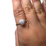 Sterling Silver Adjustable Gemstone Ring - Over 90 Options - Natural Crystal Ring