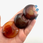 Carnelian Moon Carving, Natural Carnelian Moon, Smooth Carnelian Moon, Polished Carnelian Moon, P-50