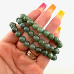 Green Jade Round Bracelet, 7-8mm Jade Bracelet, Quality Jade Bracelet, A-12