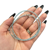 2mm Super Dainty Gemstone Faceted Necklace - 16-18" Faceted Crystal Necklace - Authentic Crystal Necklace Dainty