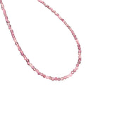 3mm Faceted Gemstone Necklace, Dainty Crystal Necklace, Natural Gemstone Necklace, Facet Gemstone Necklace