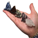 Mini Sitting Gnome Carving - Gemstone Gnome - Crystal Gnome Carving