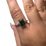 Sterling Silver Adjustable Gemstone Ring - Over 90 Options - Natural Crystal Ring