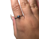 Sterling Silver Adjustable Gemstone Ring - Over 90 Options - Natural Crystal Ring