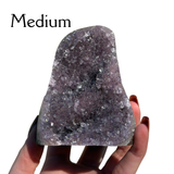 Cut Base Amethyst Cluster - Polished Cut Base Amethyst - Rainbow Amethyst Cluster