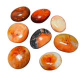 Carnelian Palm Stone - Natural Carnelian Palm Stone - Polished Carnelian Smooth Stone