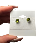 Sterling Silver Gemstone Studs - Crystal Earrings - Natural Gemstone Silver Studs