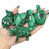 Malachite Animal Carving, Natural Malachite Carving, Malachite Gemstone Carving