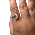 Sterling Silver Adjustable Gemstone Ring - Over 90 Options - Natural Crystal Ring