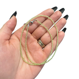 2mm Super Dainty Gemstone Faceted Necklace - 16-18" Faceted Crystal Necklace - Authentic Crystal Necklace Dainty