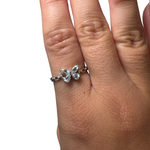 Sterling Silver Adjustable Gemstone Ring - Over 90 Options - Natural Crystal Ring