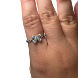 Sterling Silver Adjustable Gemstone Ring - Over 90 Options - Natural Crystal Ring