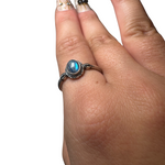 Sterling Silver Adjustable Gemstone Ring - Over 90 Options - Natural Crystal Ring