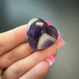 25g Chevron Amethyst Heart Cabochons, Bulk or Wholesale Chevron Amethyst Heart Cabochons, Amethyst Heart Cabochon