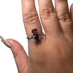 Sterling Silver Adjustable Gemstone Ring - Over 90 Options - Natural Crystal Ring