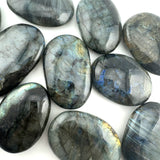 XL Labradorite Palm Stone, Flashy Labradorite Palm Stone, Oversized Labradorite Palm Stone