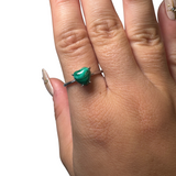 Sterling Silver Adjustable Gemstone Ring - Over 90 Options - Natural Crystal Ring