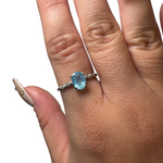Sterling Silver Adjustable Gemstone Ring - Over 90 Options - Natural Crystal Ring