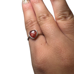 Sterling Silver Adjustable Gemstone Ring - Over 90 Options - Natural Crystal Ring