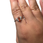 Sterling Silver Adjustable Gemstone Ring - Over 90 Options - Natural Crystal Ring