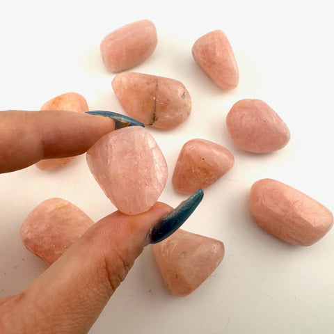 Quality Pink Morganite Tumbled Stone, Tumbled Pink Morganite, Polished Pink Morganite, Healing Morganite Tumble, T-96