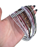 28" Long Faceted Gemstone Necklace - Dainty and Long Crystal Necklace - Magnetic Clasp Necklace