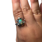 Sterling Silver Adjustable Gemstone Ring - Over 90 Options - Natural Crystal Ring