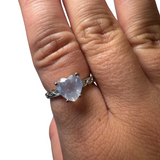 Sterling Silver Adjustable Gemstone Ring - Over 90 Options - Natural Crystal Ring