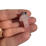 Gemstone Mushroom Pendant, Crystal Mushroom Pendant, Natural Crystal Mushroom Pendant for Necklace