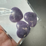 25g Lepidolite Heart Cabochons, Bulk or Wholesale Lepidolite Heart Cabochons, Lepidolite Heart Cabochon